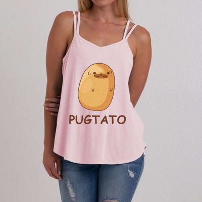 Cute Pug Potato Funny Dog Potato PUGTATO Women's Strappy Tank