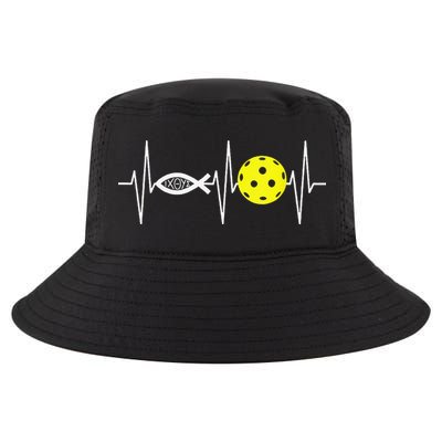 Christian Pickleball Player Ichthys Jesus Fish Symbol Cool Comfort Performance Bucket Hat