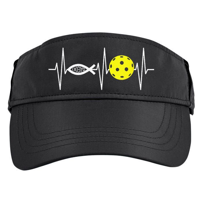 Christian Pickleball Player Ichthys Jesus Fish Symbol Adult Drive Performance Visor