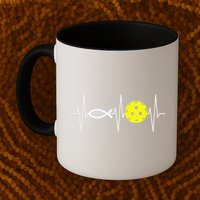 Christian Pickleball Player Ichthys Jesus Fish Symbol Mug