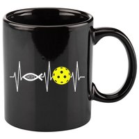 Christian Pickleball Player Ichthys Jesus Fish Symbol 11oz C Handle Ceramic Mug