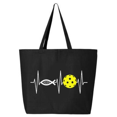 Christian Pickleball Player Ichthys Jesus Fish Symbol 25L Jumbo Tote