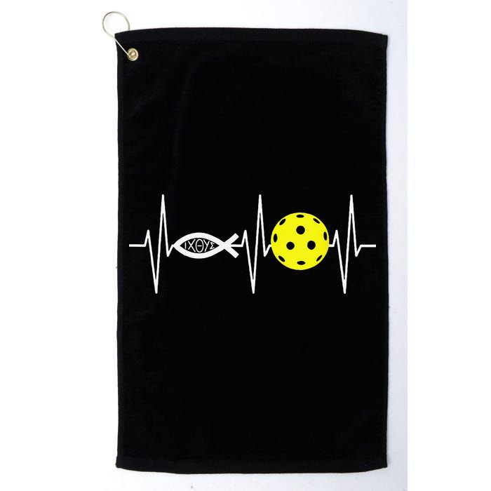 Christian Pickleball Player Ichthys Jesus Fish Symbol Golf Towel