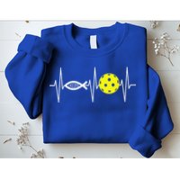 Christian Pickleball Player Ichthys Jesus Fish Symbol Sweatshirt