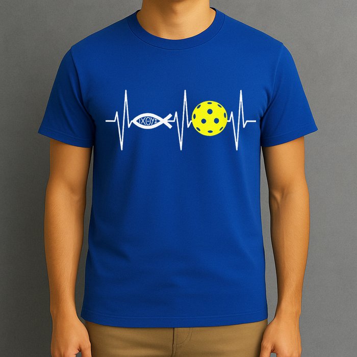 Christian Pickleball Player Ichthys Jesus Fish Symbol T-Shirt