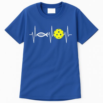 Christian Pickleball Player Ichthys Jesus Fish Symbol Tall T-Shirt