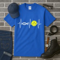 Christian Pickleball Player Ichthys Jesus Fish Symbol Tall T-Shirt