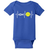 Christian Pickleball Player Ichthys Jesus Fish Symbol Baby Bodysuit