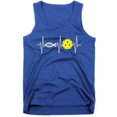 Christian Pickleball Player Ichthys Jesus Fish Symbol Tank Top