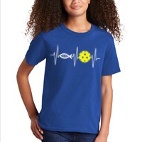 Christian Pickleball Player Ichthys Jesus Fish Symbol Kids T-Shirt