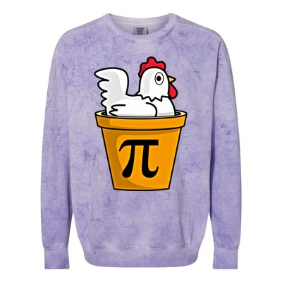 Chicken Pot Pie Funny Math Pun Chicken Pot Pie Gift Colorblast Crewneck Sweatshirt