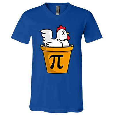 Chicken Pot Pie Funny Math Pun Chicken Pot Pie Gift V-Neck T-Shirt