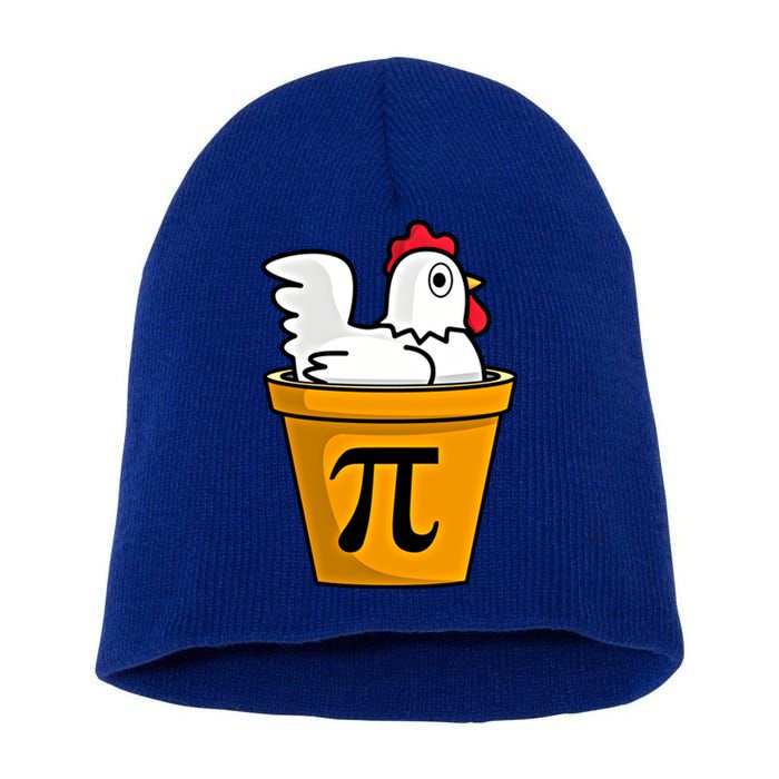 Chicken Pot Pie Funny Math Pun Chicken Pot Pie Gift Short Acrylic Beanie