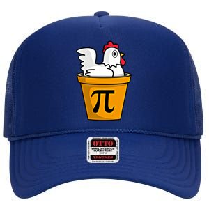 Chicken Pot Pie Funny Math Pun Chicken Pot Pie Gift High Crown Mesh Back Trucker Hat