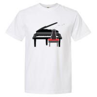 Cat Playing Piano Music Lover Funny Garment-Dyed Heavyweight T-Shirt