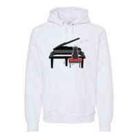 Cat Playing Piano Music Lover Funny Premium Hoodie