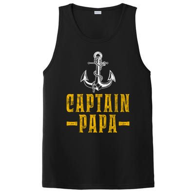 Captain Papa Pontoon Boat Owner Captain Sailors Boating Gift PosiCharge Competitor Tank