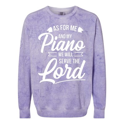 Christian Piano Player Design Serve The Lord Pianist Gift Colorblast Crewneck Sweatshirt