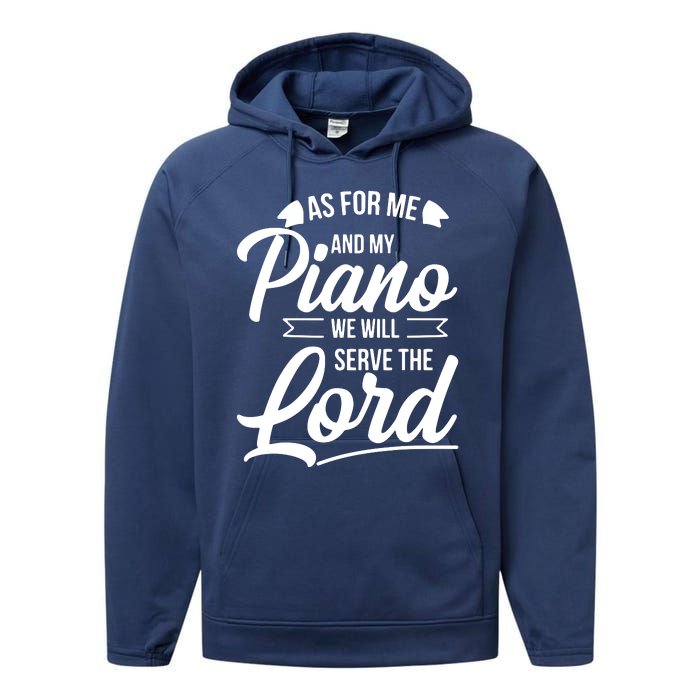 Christian Piano Player Design Serve The Lord Pianist Gift Performance Fleece Hoodie