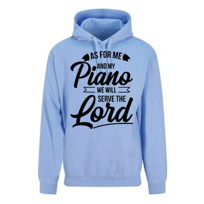 Christian Piano Player Design Serve The Lord Pianist Gift Unisex Surf Hoodie