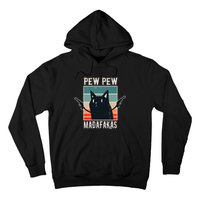 Cat Pew Pew Madafakas Retro Vintage Gift Hoodie