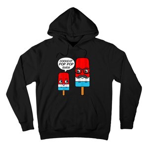 Coolest Pop Pop Ever Grandfather Popsicle Ice Cream Hoodie