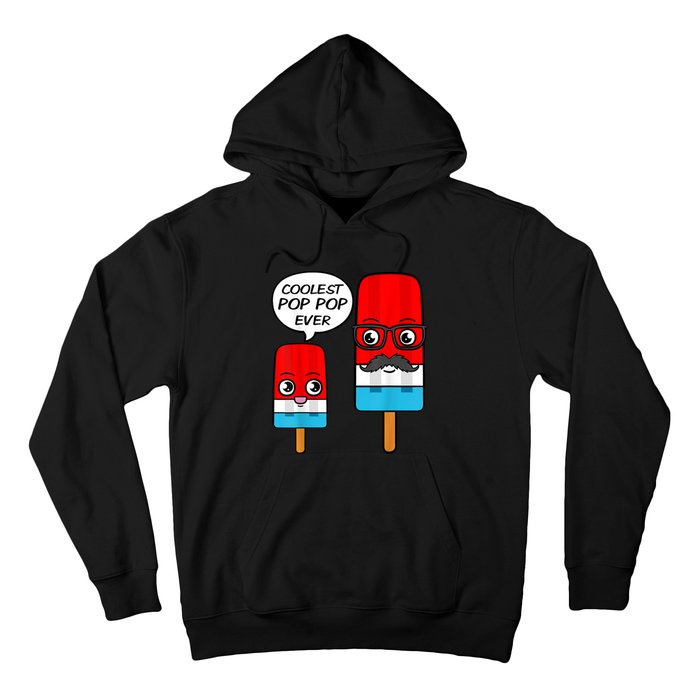 Coolest Pop Pop Ever Grandfather Popsicle Ice Cream Hoodie