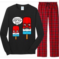 Coolest Pop Pop Ever Grandfather Popsicle Ice Cream Long Sleeve Pajama Set