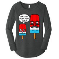 Coolest Pop Pop Ever Grandfather Popsicle Ice Cream Women's Perfect Tri Tunic Long Sleeve Shirt