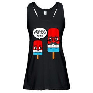 Coolest Pop Pop Ever Grandfather Popsicle Ice Cream Ladies Essential Flowy Tank