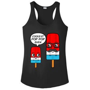 Coolest Pop Pop Ever Grandfather Popsicle Ice Cream Ladies PosiCharge Competitor Racerback Tank