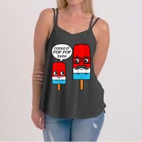 Coolest Pop Pop Ever Grandfather Popsicle Ice Cream Women's Strappy Tank