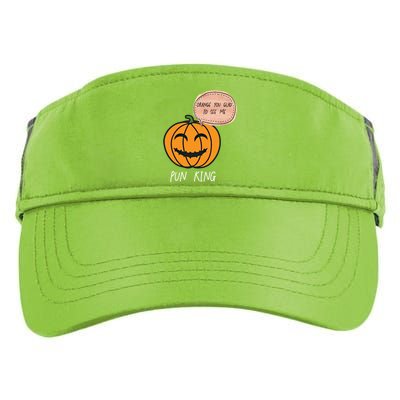 Carved Pumpkin Pun King Funny Halloween Pun Joke Dad Joke Gift Adult Drive Performance Visor