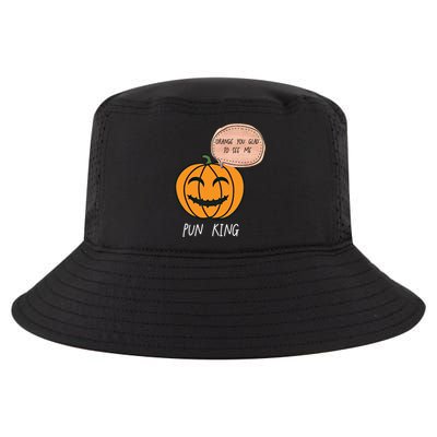 Carved Pumpkin Pun King Funny Halloween Pun Joke Dad Joke Gift Cool Comfort Performance Bucket Hat