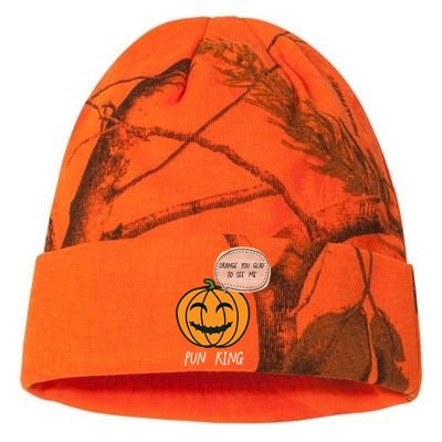 Carved Pumpkin Pun King Funny Halloween Pun Joke Dad Joke Gift Kati Licensed 12" Camo Beanie