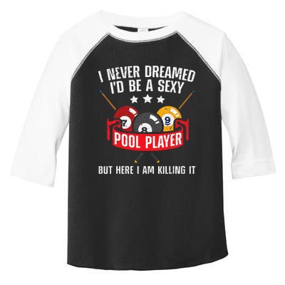 Cool Pool Player Design For Men Women Pool Billiards Player Toddler Fine Jersey T-Shirt