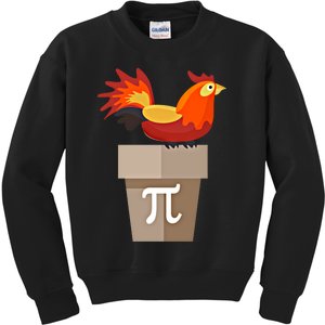 Chicken Pot Pie Funny Pi Day Hilarious Math Geek Algebra Meaningful Gift Kids Sweatshirt