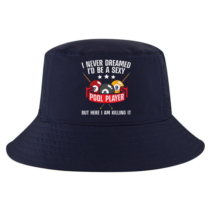 Cool Pool Player Design For Men Women Pool Billiards Player Cool Comfort Performance Bucket Hat