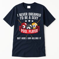 Cool Pool Player Design For Men Women Pool Billiards Player Tall T-Shirt