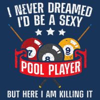 Cool Pool Player Design For Men Women Pool Billiards Player Tall T-Shirt