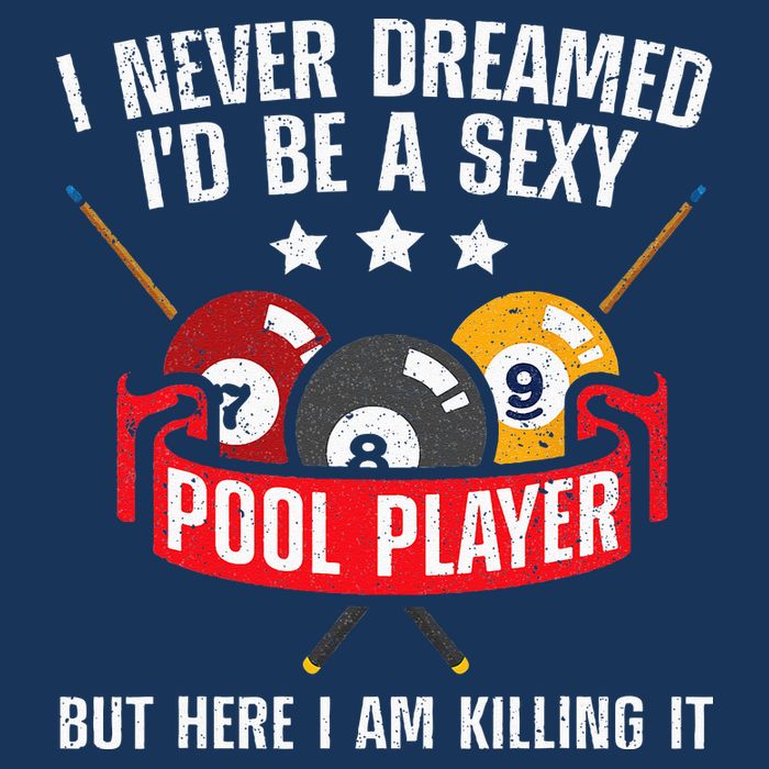 Cool Pool Player Design For Men Women Pool Billiards Player Tall T-Shirt