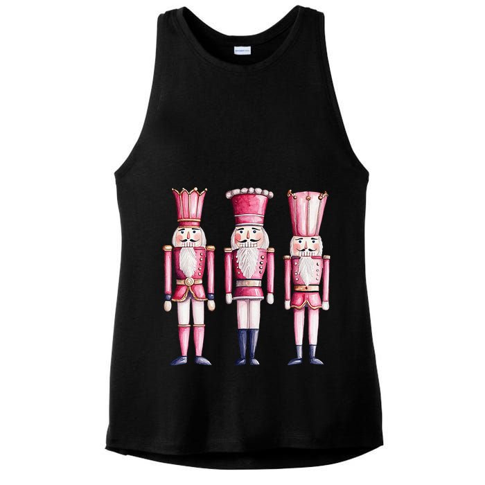 Cute Preppy Pin.K Nutcracker Squad Merry Christmas Pajamas Ladies PosiCharge Tri-Blend Wicking Tank