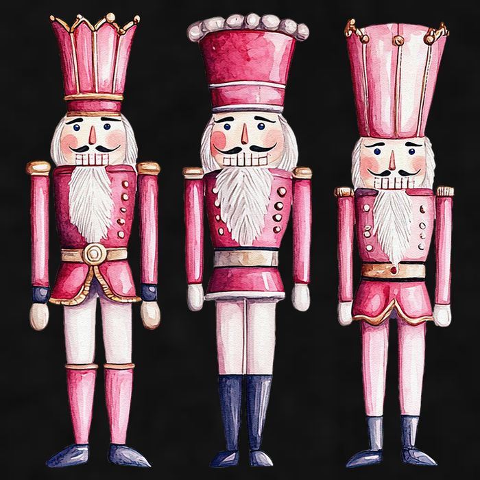 Cute Preppy Pin.K Nutcracker Squad Merry Christmas Pajamas Ladies PosiCharge Tri-Blend Wicking Tank