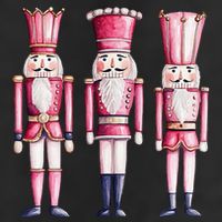 Cute Preppy Pin.K Nutcracker Squad Merry Christmas Pajamas Cool Comfort Performance Bucket Hat