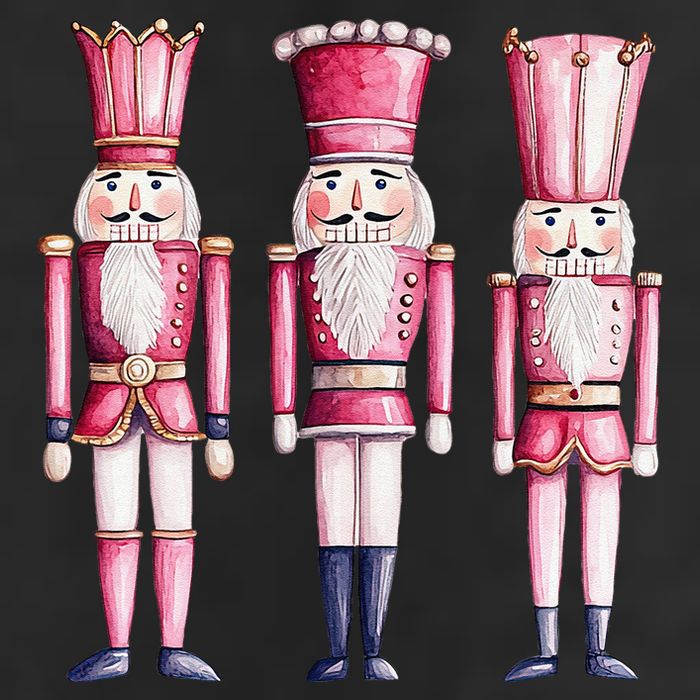 Cute Preppy Pin.K Nutcracker Squad Merry Christmas Pajamas Cool Comfort Performance Bucket Hat