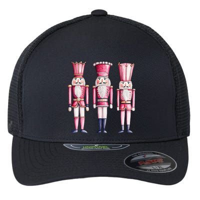 Cute Preppy Pin.K Nutcracker Squad Merry Christmas Pajamas Flexfit Unipanel Trucker Cap