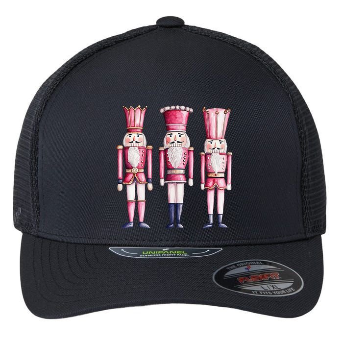 Cute Preppy Pin.K Nutcracker Squad Merry Christmas Pajamas Flexfit Unipanel Trucker Cap