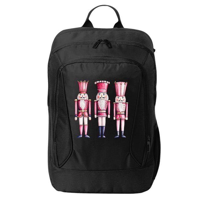 Cute Preppy Pin.K Nutcracker Squad Merry Christmas Pajamas City Backpack