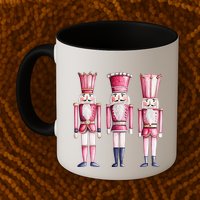 Cute Preppy Pin.K Nutcracker Squad Merry Christmas Pajamas Mug