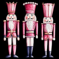 Cute Preppy Pin.K Nutcracker Squad Merry Christmas Pajamas Drawstring Bag